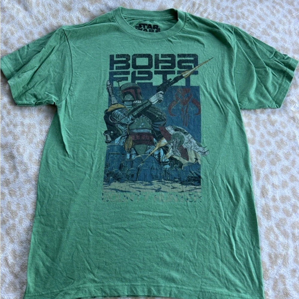 Star Wars Green Bobba Fett Graphic T-Shirt